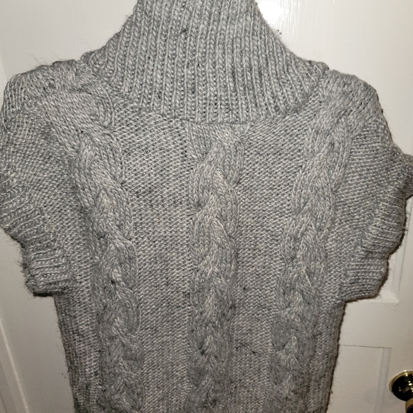 In Stitches sh.sl. raised collar wool/alpaca cardigan - Picture 5 of 5